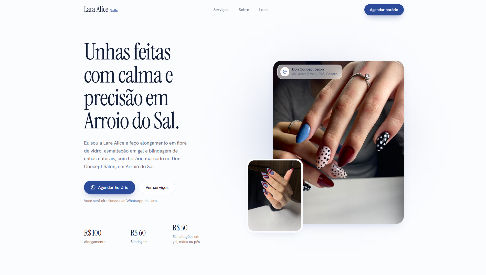 Site de Lara Alice Nails