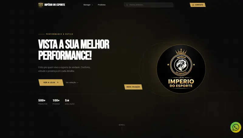 Site de Império do Esporte