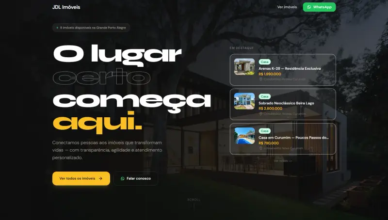 Site de JDL Imobiliária